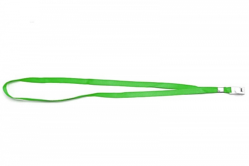 Тесьма с клипсой для бэйджа ( 2*21) 1см* длина 42см в слож. виде зеленый - канцтовары в Минске